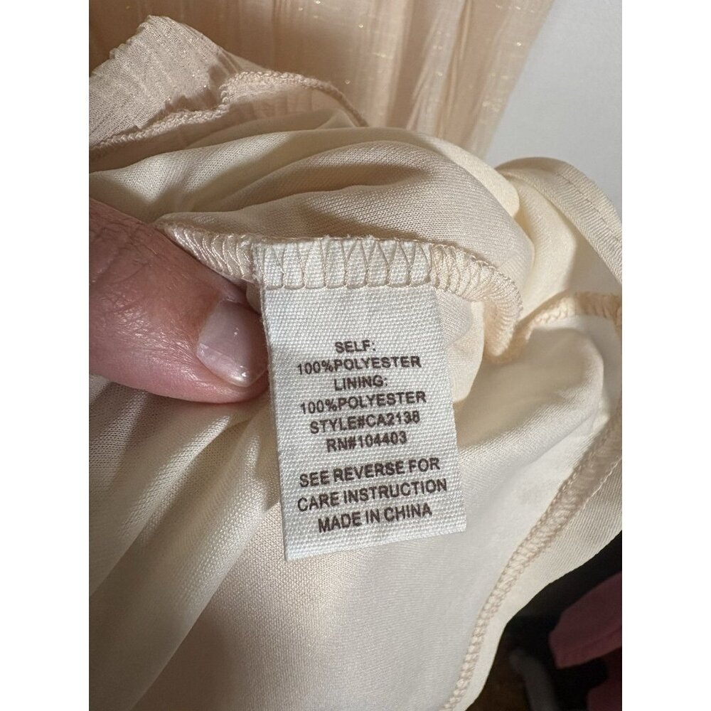 MAGNOLIA BOUTIQUE Midi Dress Ruffles‎ Ivory Cottagecore Farmhouse Size Medium - Picture 8 of 10